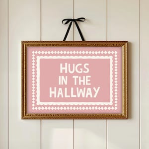 Hugs In The Hallway Print, Prints for Entrance Hall, Prints for Hallway, Hallway Decor, Entrance Hall Prints Horizontal