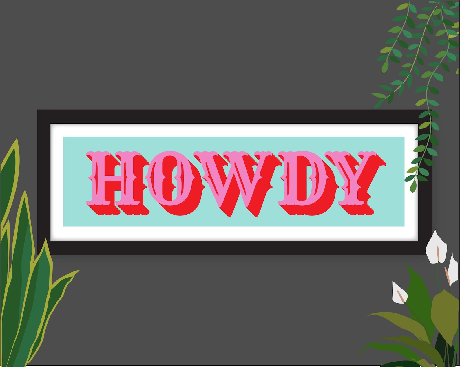 Howdy Print Panoramic Howdy Print Fun Wall Art Western - Etsy UK