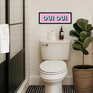 Impresión panorámica Oui Oui, Impresión Oui Oui, Impresión panorámica Oui Oui, Impresión de baño Oui Oui, Signo Oui Oui, Impresiones para el baño imagen 11