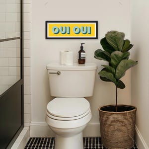 Impresión panorámica Oui Oui, Impresión Oui Oui, Impresión panorámica Oui Oui, Impresión de baño Oui Oui, Signo Oui Oui, Impresiones para el baño imagen 17