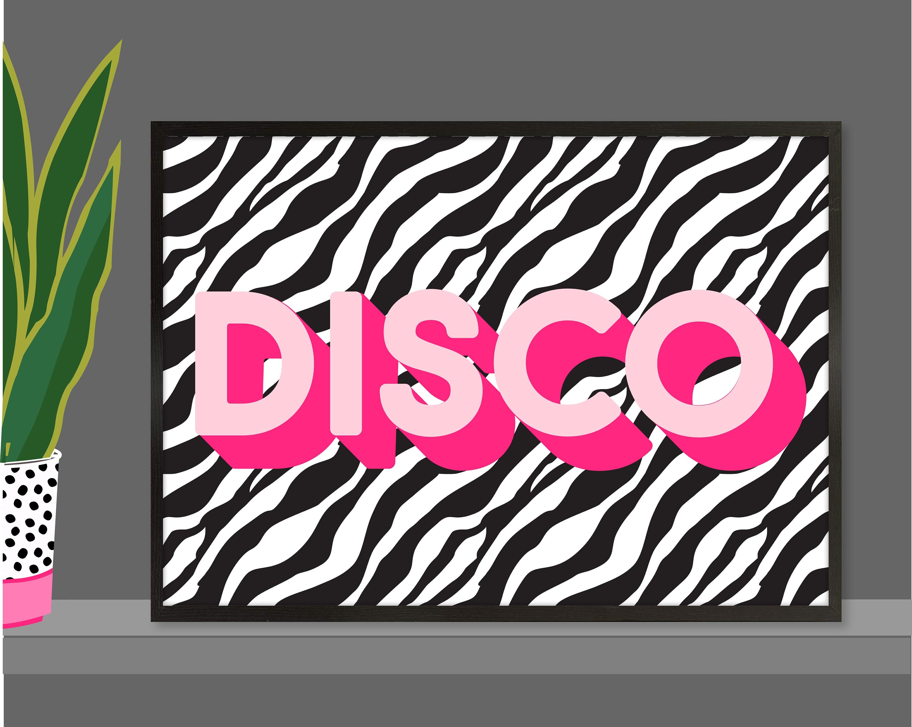 Disco Print Disco Wall Art Disco Sign Disco Poster Etsy UK