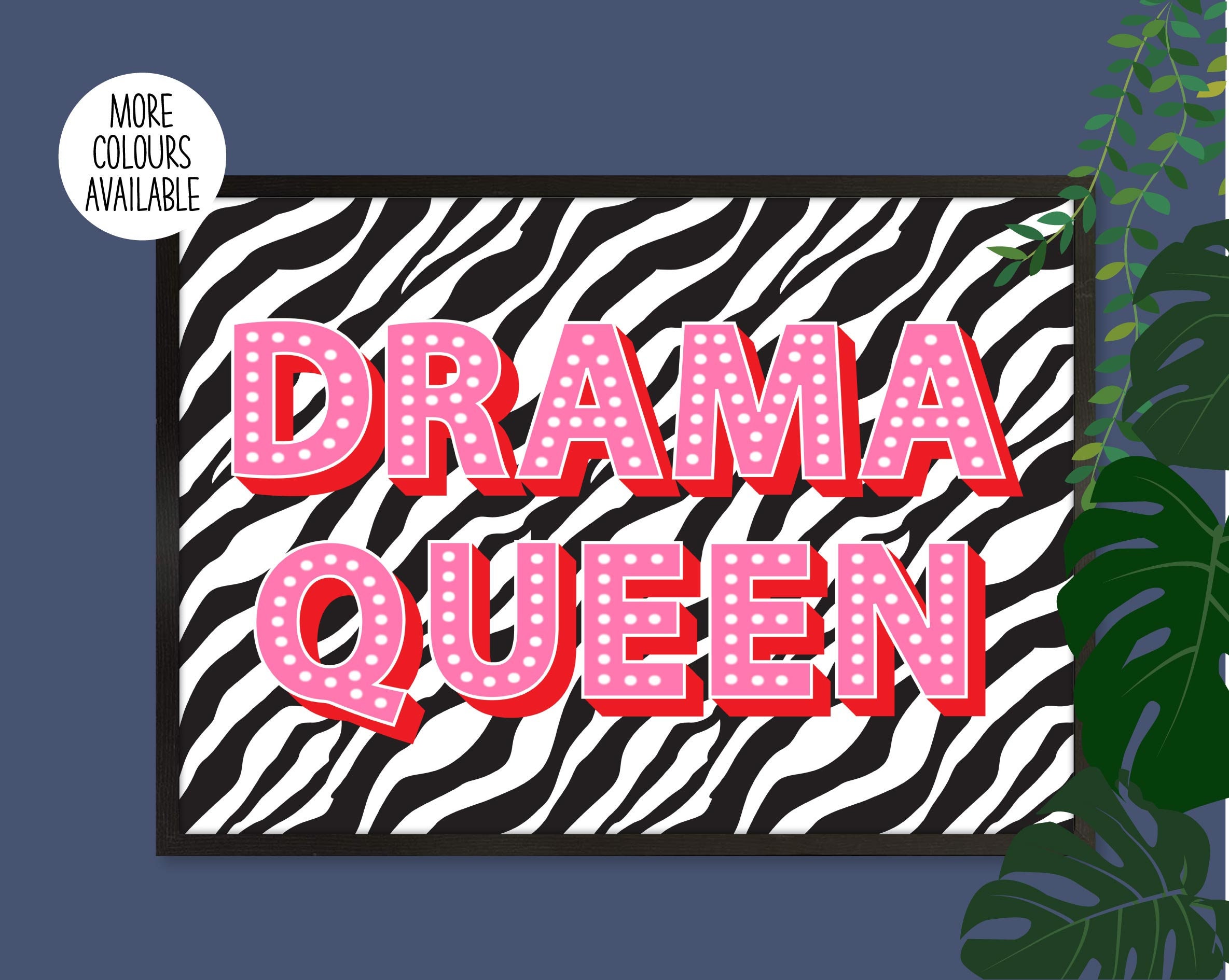 Drama Queen Print Drama Queen Poster Cute Slogan Print Etsy