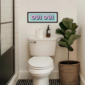 Impresión panorámica Oui Oui, Impresión Oui Oui, Impresión panorámica Oui Oui, Impresión de baño Oui Oui, Signo Oui Oui, Impresiones para el baño imagen 15