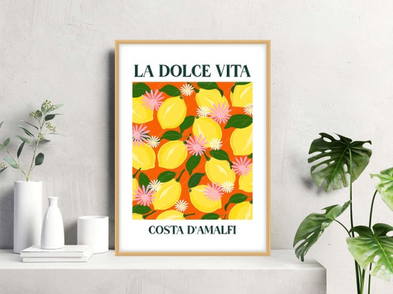 lalala Italiaページ La Dolce Vita Italy Print, Italy Lemons Poster, La Dolce Vita