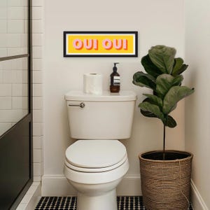 Impresión panorámica Oui Oui, Impresión Oui Oui, Impresión panorámica Oui Oui, Impresión de baño Oui Oui, Signo Oui Oui, Impresiones para el baño imagen 19