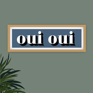 Oui Oui Druck, Gerahmter Oui Druck, Oui Oui Zeichen Druck, Französische Typografie Drucke, Französische Slogans, Badezimmer Drucke, Drucke für das Klo Bild 16