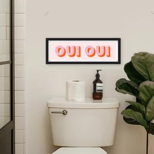 Impresión panorámica Oui Oui, Impresión Oui Oui, Impresión panorámica Oui Oui, Impresión de baño Oui Oui, Signo Oui Oui, Impresiones para el baño imagen 5