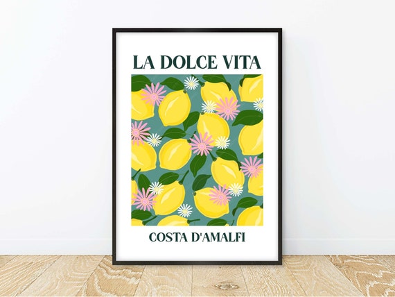 lalala Italiaページ La Dolce Vita Italy Print, Italy Lemons Poster, La Dolce Vita