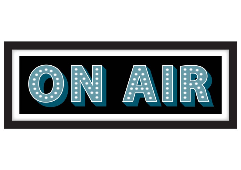 On Air Print on Air Sign Music Themed Prints Music Themed - Etsy UK