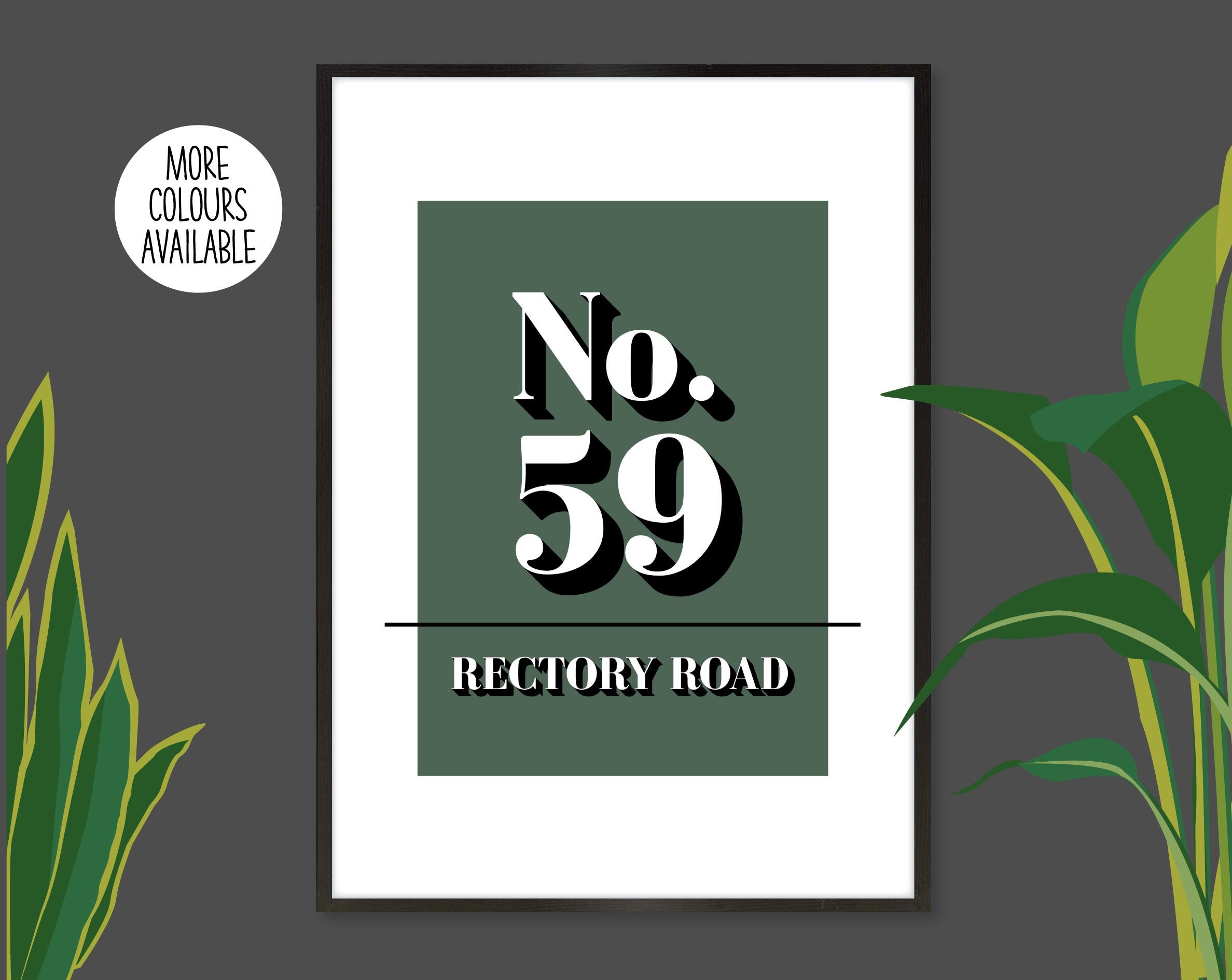 address print street name print house number print