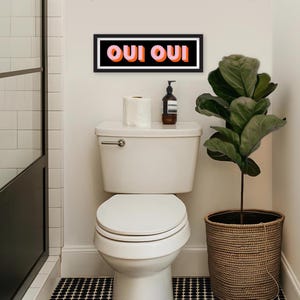 Impresión panorámica Oui Oui, Impresión Oui Oui, Impresión panorámica Oui Oui, Impresión de baño Oui Oui, Signo Oui Oui, Impresiones para el baño imagen 9