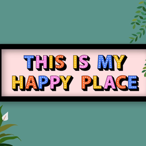 This Is My Happy Place Print, Framed This Is My Happy Place Print , Happy Place Print, Happy Place Sign, Panoramic Prints
