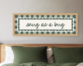 Snug As A Bug Druck, Snug As A Bug Druck, gerahmter Druck, Snug As A Bug in Eichenrahmen
