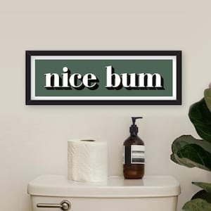Schöner Hintern Druck, gerahmt Schöner Hintern Druck, Wand Kunst Garderobe, lustiges Badezimmer Drucke gerahmt, lustiges Zitat Drucke Badezimmer