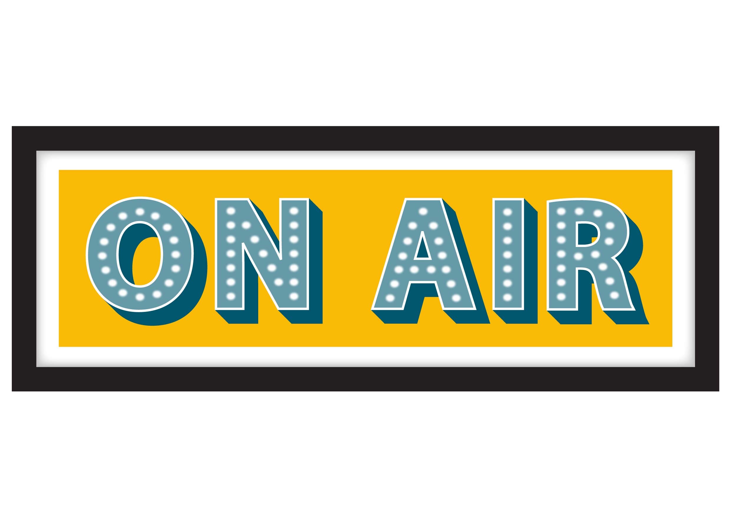 On Air Print on Air Sign Music Themed Prints Music Themed - Etsy UK