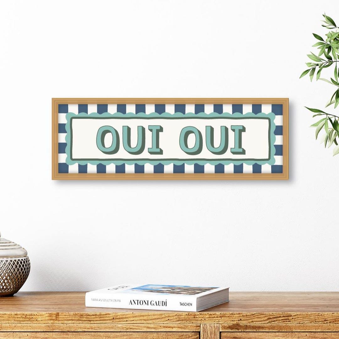Framed Oui Oui Print, French Quote Prints, Oui Oui Print, Prints for ...