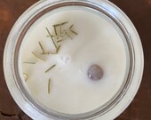 DISCOUNT Hidden Gem Manifestation Candle for Third Eye Awakening- Peppermint, Eucalyptus, Rosemary and Lemon