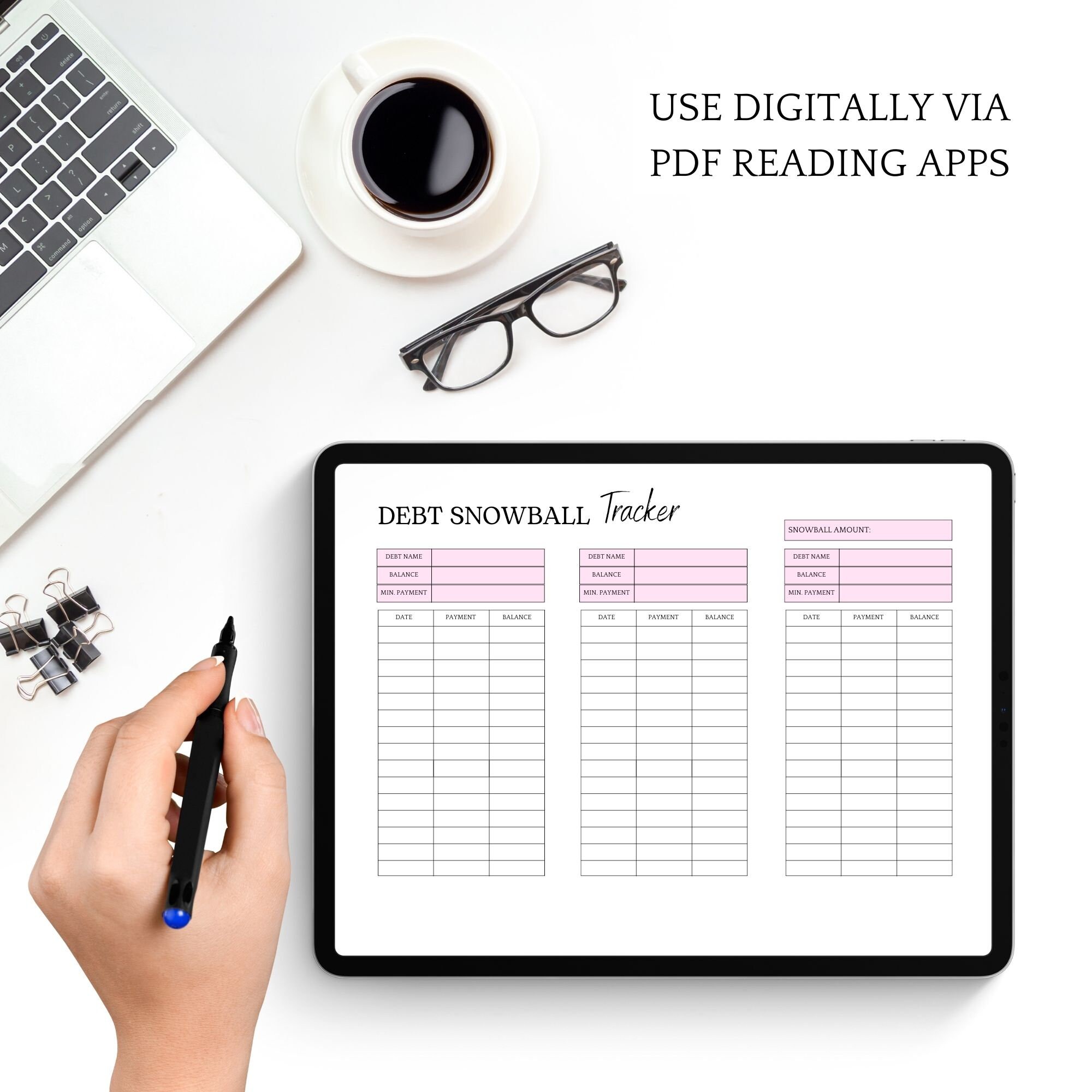 Debt Payment Tracker Printable, Snowball Debt Tracker Printable, Debt ...