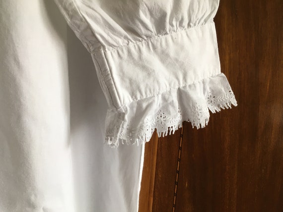 White Linen Victorian/ Edwardian Long Sleeved Nig… - image 9