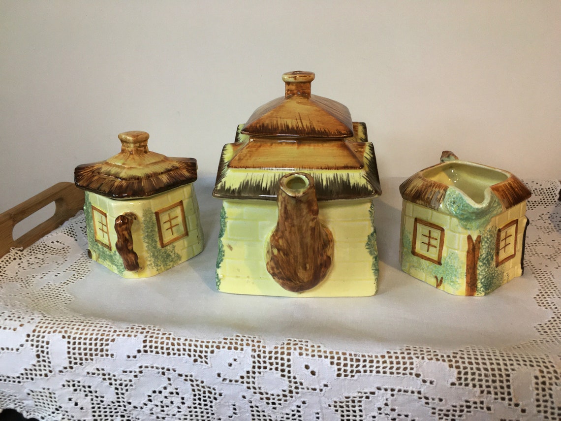 Tea Set Keele Street Pottery Cottageware Hand Painted Ceramic Etsy