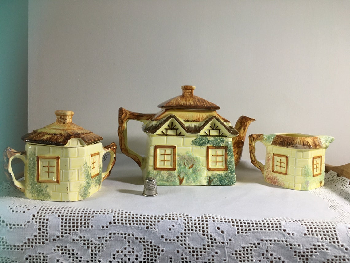 Tea Set Keele Street Pottery Cottageware Hand Painted Ceramic Etsy