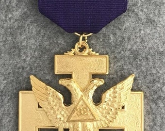Scottish Rite 32nd Degree Jewel - Wings Up (Lila Band)