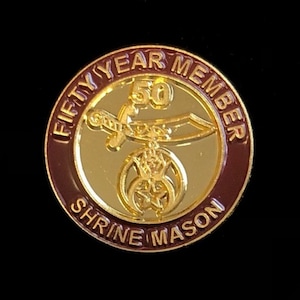 Shrine Mason Fifty Year Member Lapel Pin