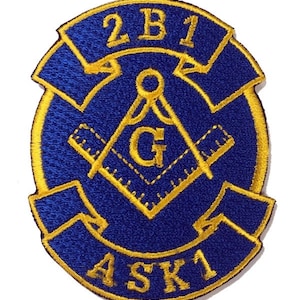 Masonic 2B1 ASK1 Bestickter Aufnäher (3&quot;)