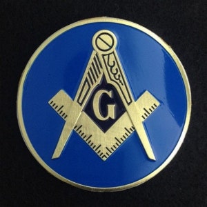 Masonic (Light Blue) Car Auto Emblem