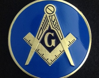 Masonic (Light Blue) Car Auto Emblem