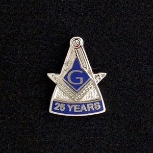 Masonic 25 Year Lapel Pin
