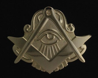 Masonic Square & Compasses with All-Seeing Eye Pin