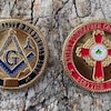 Masonic Knights Templar Antique Copper Commemorative Coin in Gift