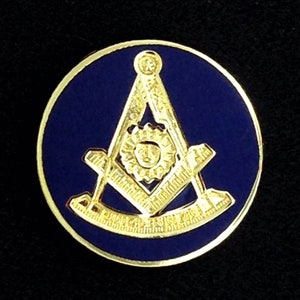 Masonic Past Master Round Lapel Pin