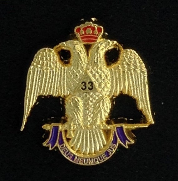 33rd Degree Eagle Lapel Pin Small 