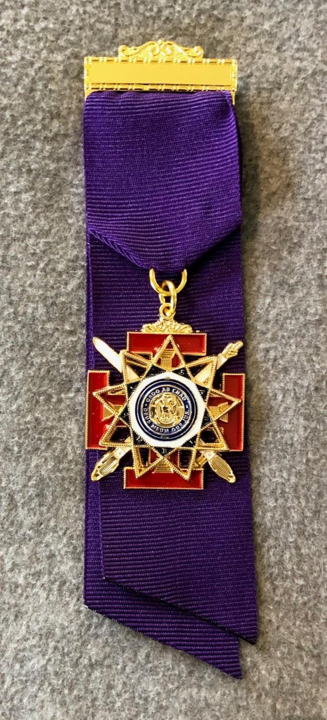 Scottish Rite 33rd Degree Inspector General Pocket Jewel (purple Ribbon ...