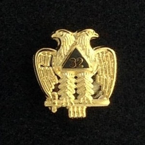 Scottish Rite 32nd Degree Double Headed Eagle Lapel Pin