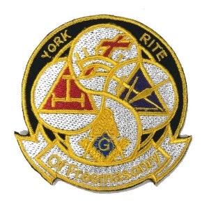 York Rite Bodies Embroidered Patch (3&quot;) Style 2