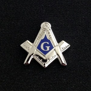Masonic Cloisonne Lapel Pin - Nickel Finish