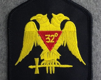 Scottish Rite (Black) Embroidered Patch (3-3/4")