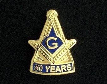 KTP-50 Masonic Knights Templar 50 Year Lapel Pin