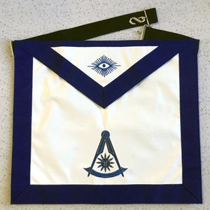 Masonic Past Master (No Square) Dress Apron - Imitation Leather, Size 14&quot; x 16&quot; (PMA-1VB)