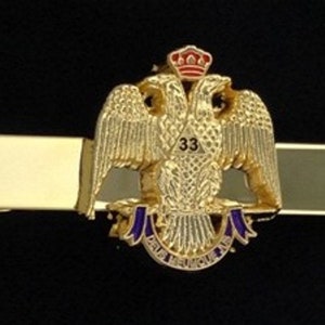Scottish Rite 33rd Degree Degree Eagle Tie Bar