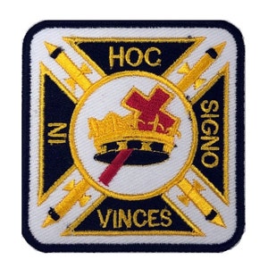 Knights Templar Embroidered Patch - White (3")