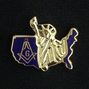 USA/Masonic/Statue of Liberty Lapel Pin