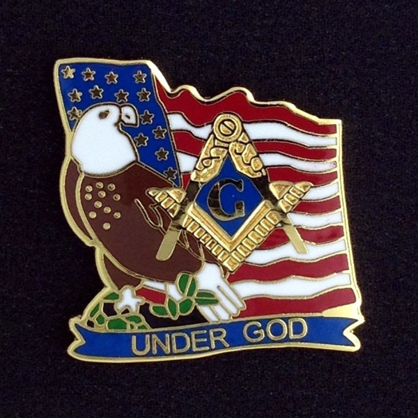 Masonic Flag "Under God" Lapel Pin