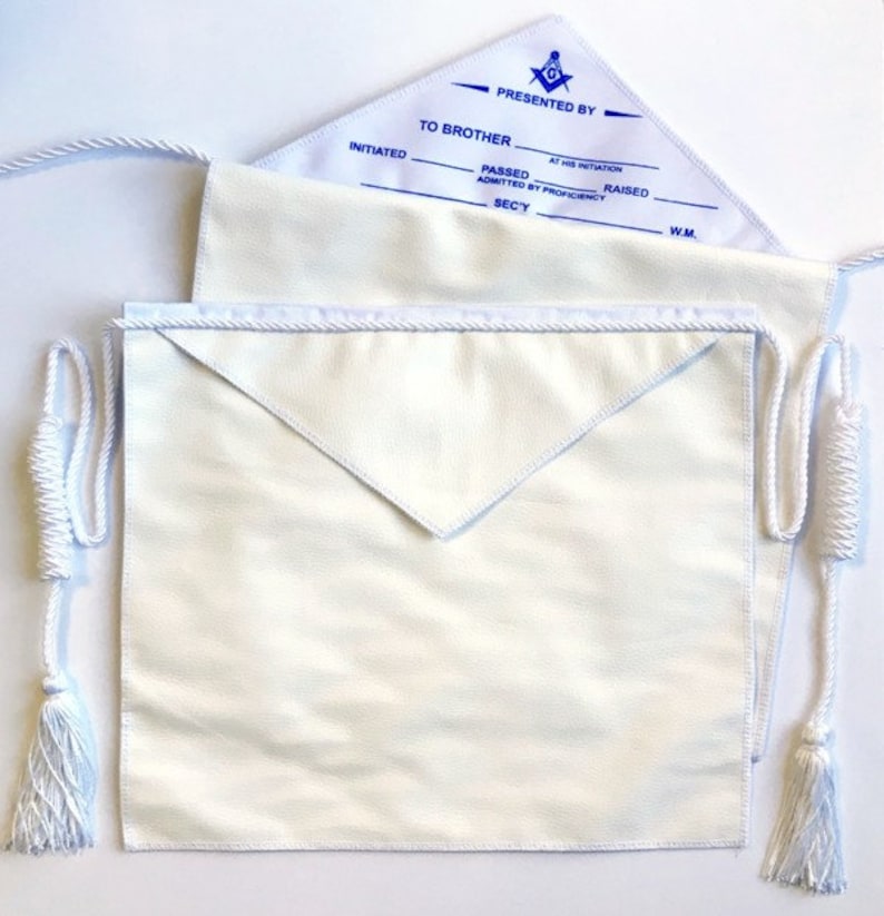 Masonic Presentation Apron Imitation Leather Size 13 Etsy