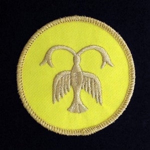 Goldener Kreis (P.L.L.R.) Bestickter Aufnäher (2-5/8&quot;)