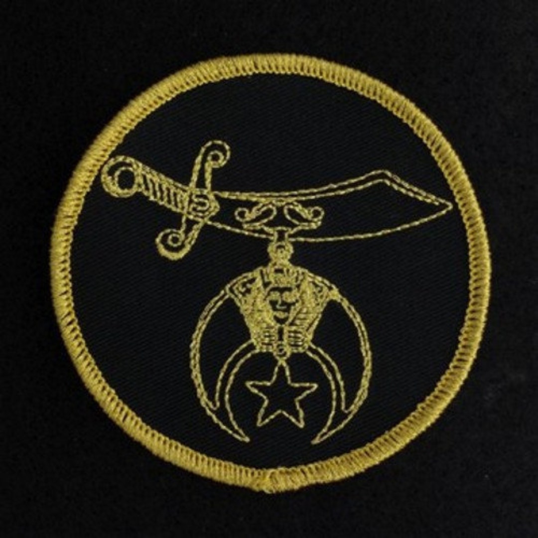 Shriner Black & Gold Embroidered Patch 3 - Etsy