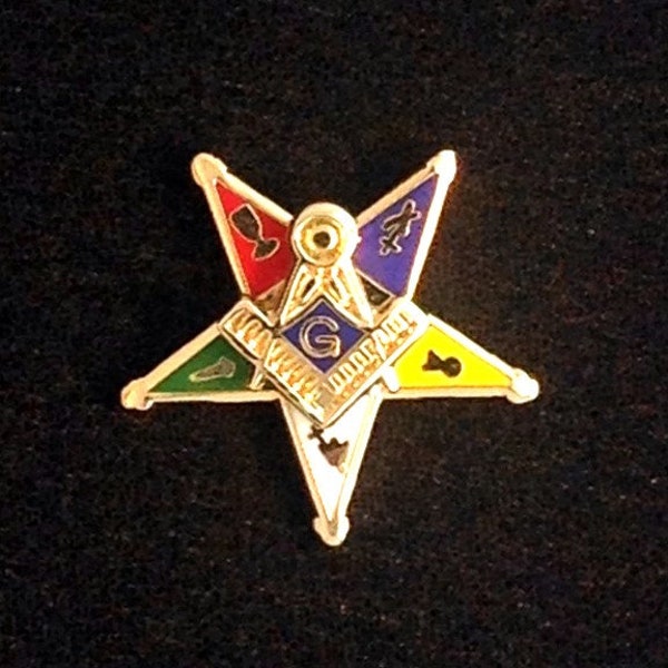 Order of the Star Eastern Star Past Patron Lapel Pin (Style 2)